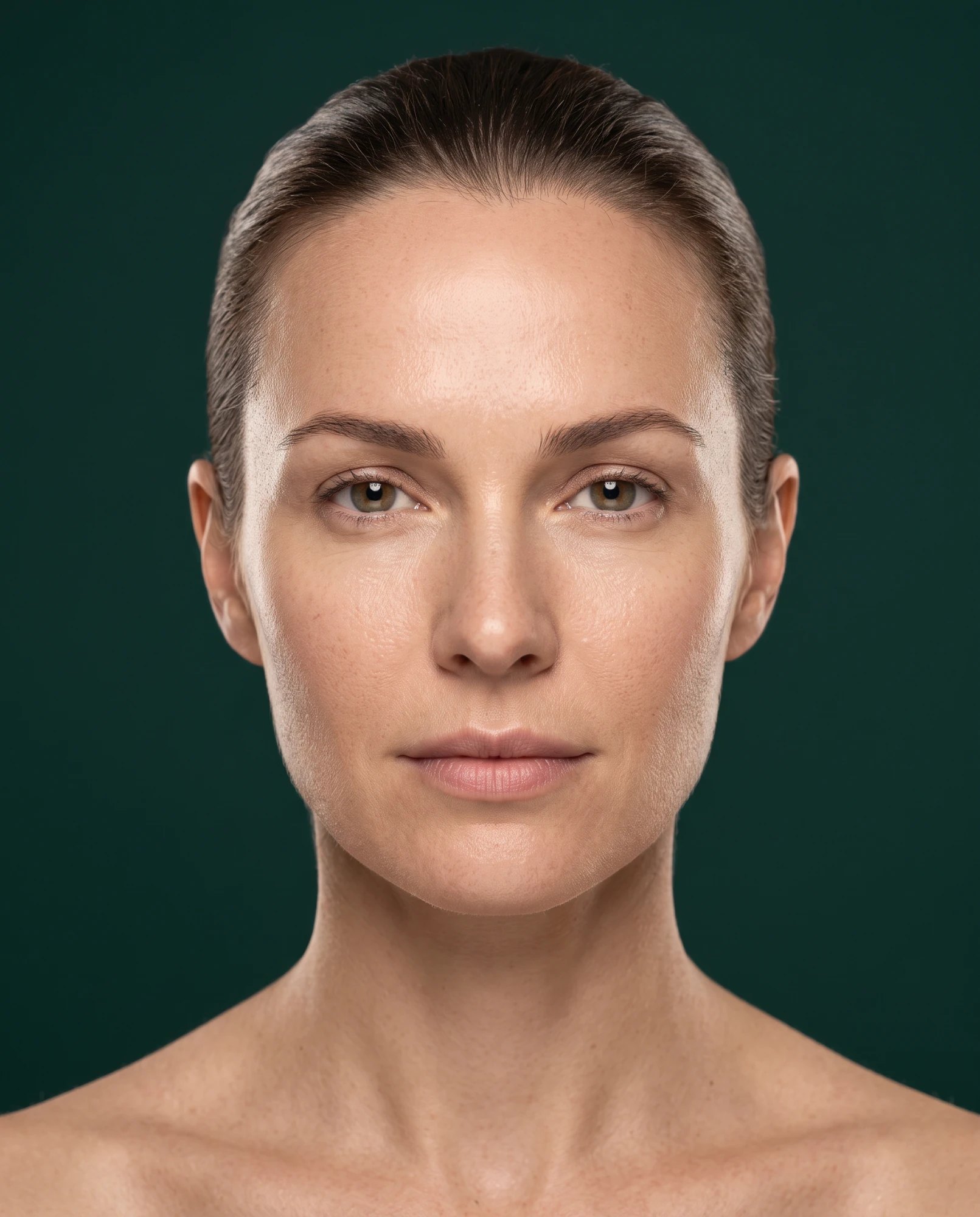 Retrato frontal de referencia para el mapa facial